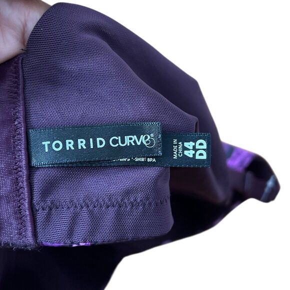 Torrid Curve NWOT Floral 360 Back Smoothing Perfect T-Shirt Bra Purple Size 44DD - Picture 7 of 8
